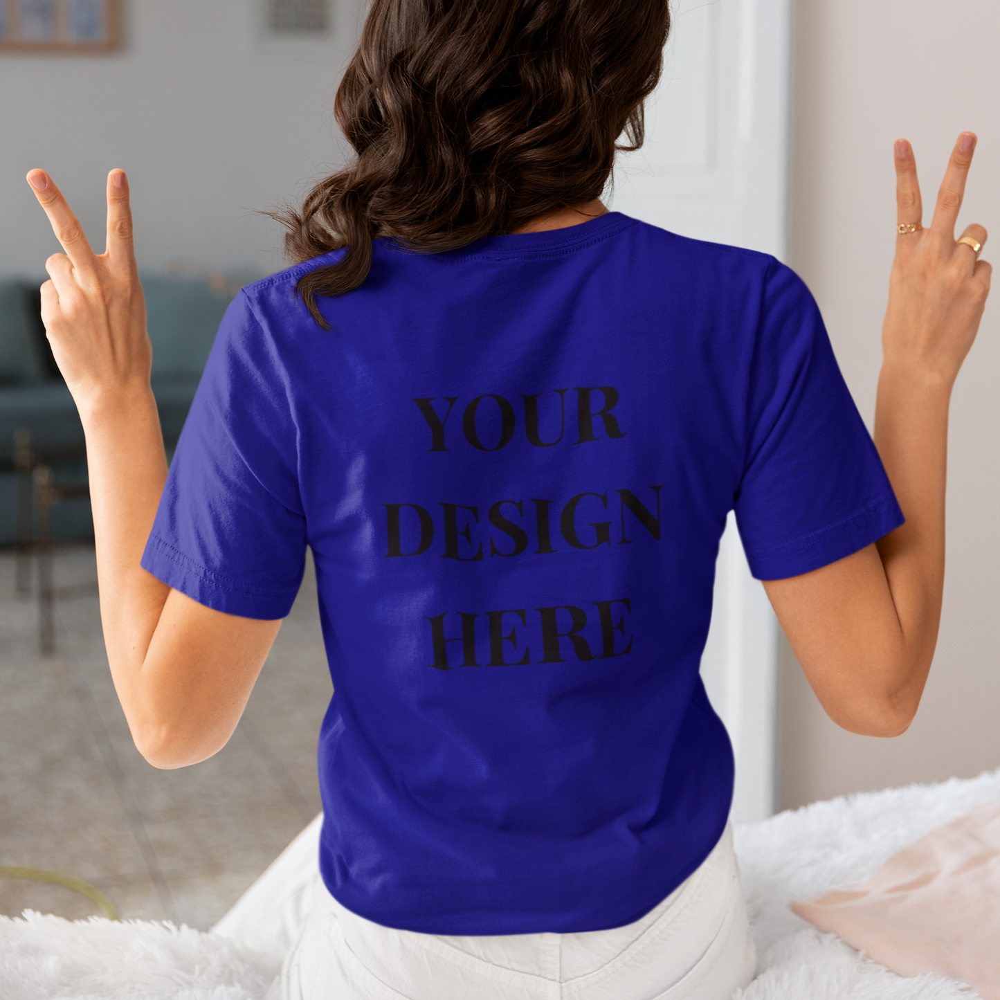 'Your Design Here' [Back Print] Custom T-shirt - Graphic Unisex T-shirt | Various Color & Sizes