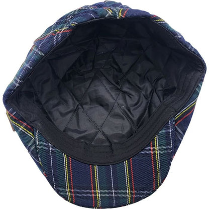 blue color Tartan caps