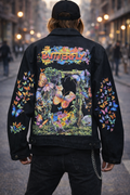 butterfly theme denim jacket 