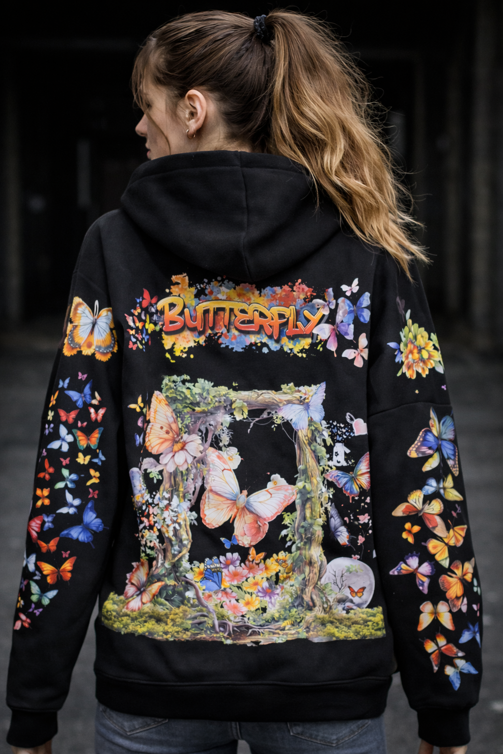 Buttefly theme hoodie 