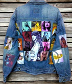 a picture of taylor swift printed denim jackets