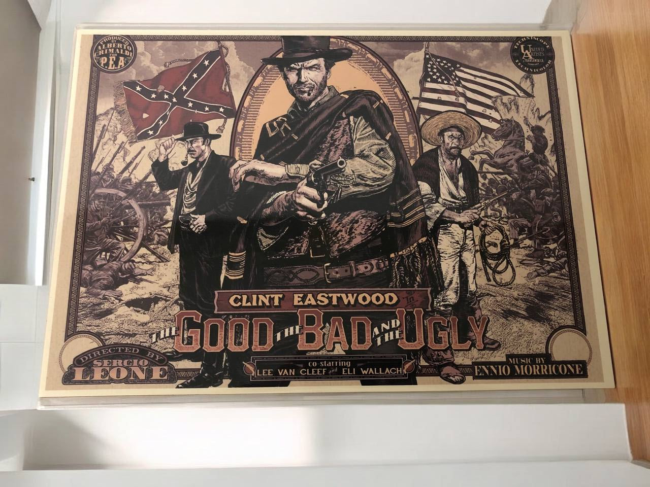 The Good, The Bad, and The Ugly Poster - Classic Western Art - A4 Size Hard Board Poster