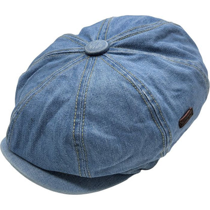 Denim Summer Newsboy Cap - Stylish Comfort for Warm Weather