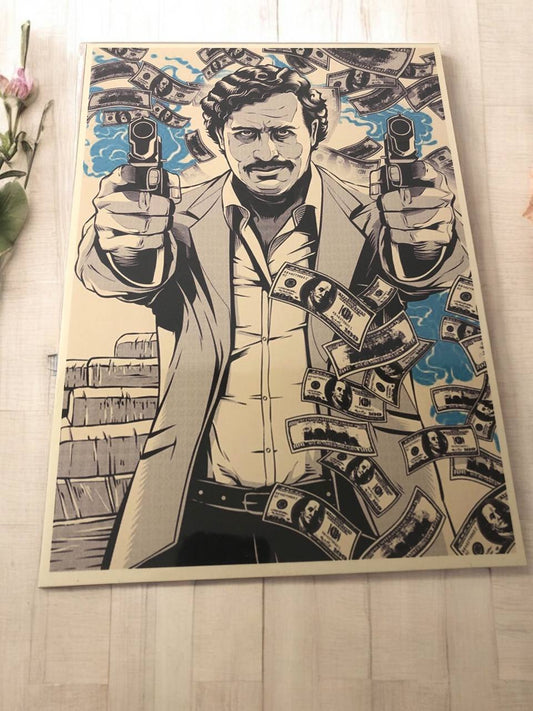 Narcos Poster - Pablo Escobar Art - A4 Size Hard Board Poster