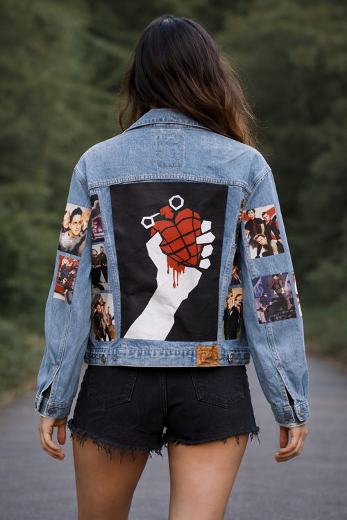 Greenday theme denim jacket