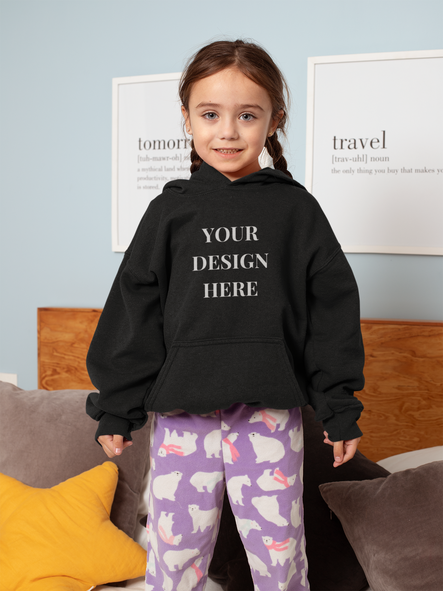 'Your Design Here' Custom Hoodie  - Graphic Unisex Kids Hoodie