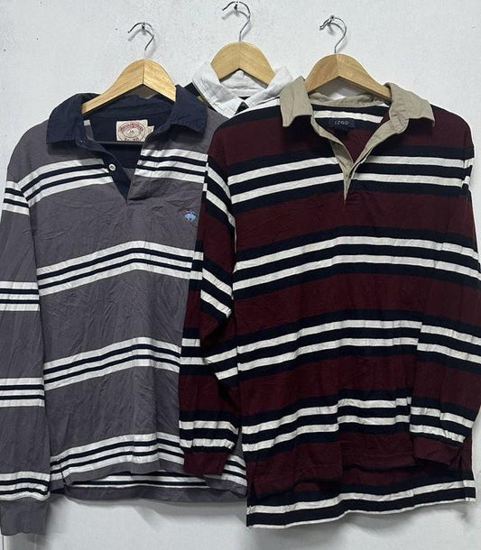 Vintage Striped Rugby Shirts - Mystery Box Surprise - Classic Style - Various Sizes & Colors