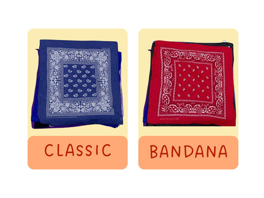 Vintage Mystery Bandana - Various Colors and Classic Patterns