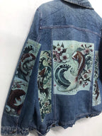 Japanese Koi Fish Customised Graphic Denim Jackets - MAXGRG