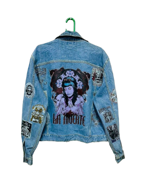 La muerte theme denim jacket 