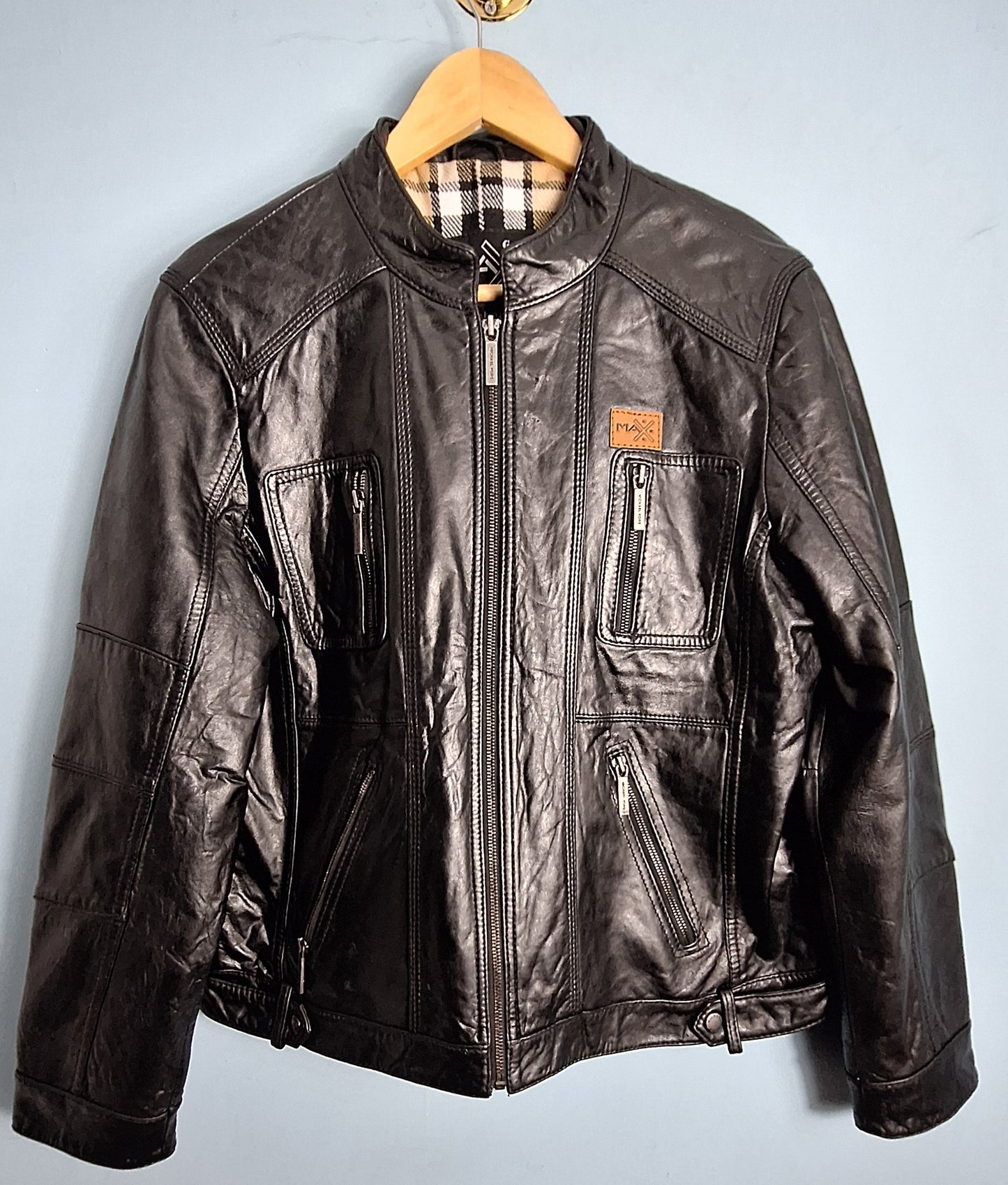 Men’s Genuine Leather Jacket – Black Leather Jacket | Timeless & Stylish Outerwear l MAXGRG