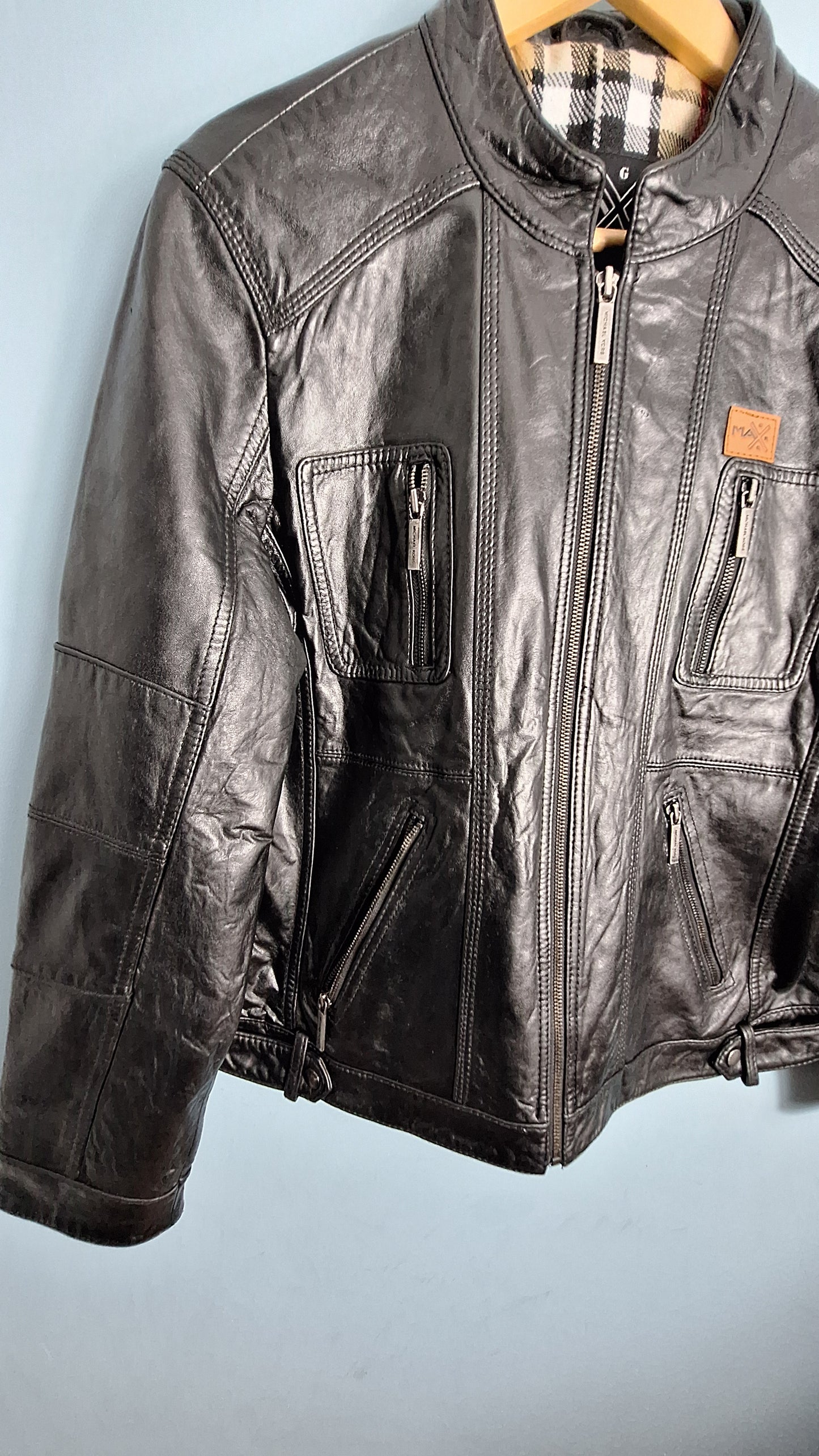 Men’s Genuine Leather Jacket – Black Leather Jacket | Timeless & Stylish Outerwear l MAXGRG