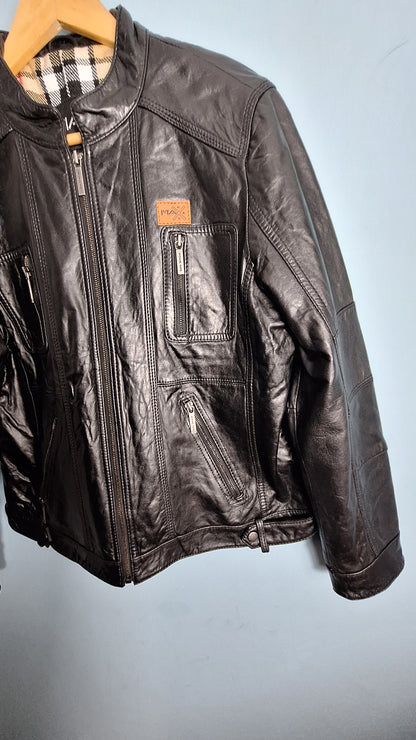 Men’s Genuine Leather Jacket – Black Leather Jacket | Timeless & Stylish Outerwear l MAXGRG