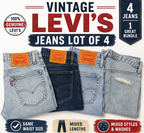 Vintage Levi's Jeans Lot of 4 | Genuine Men's Levi's Denim Bundle | Same Waist Size | Mixed Length
