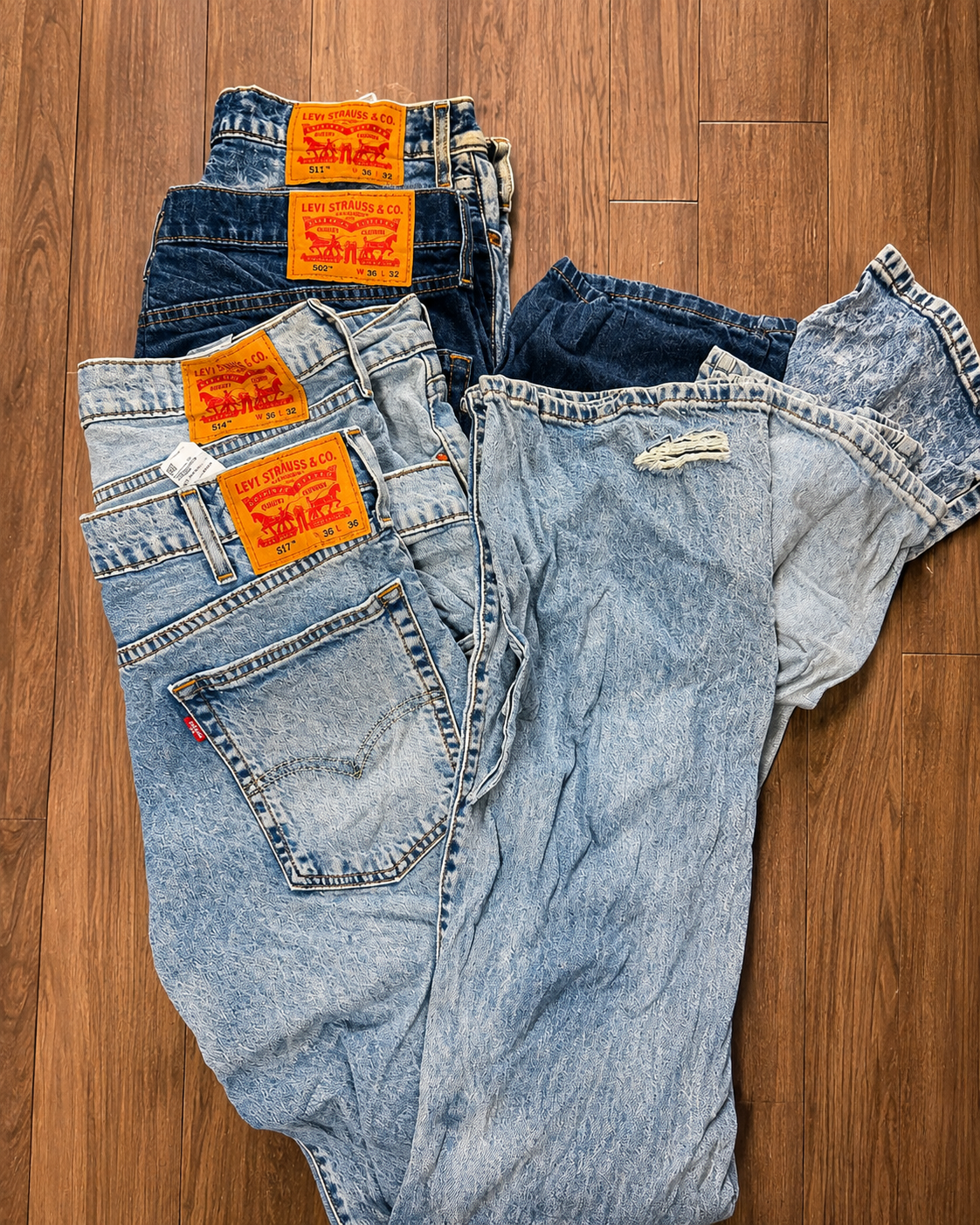 Vintage Levi's Jeans Lot of 4 | Genuine Men's Levi's Denim Bundle | Same Waist Size | Mixed Length