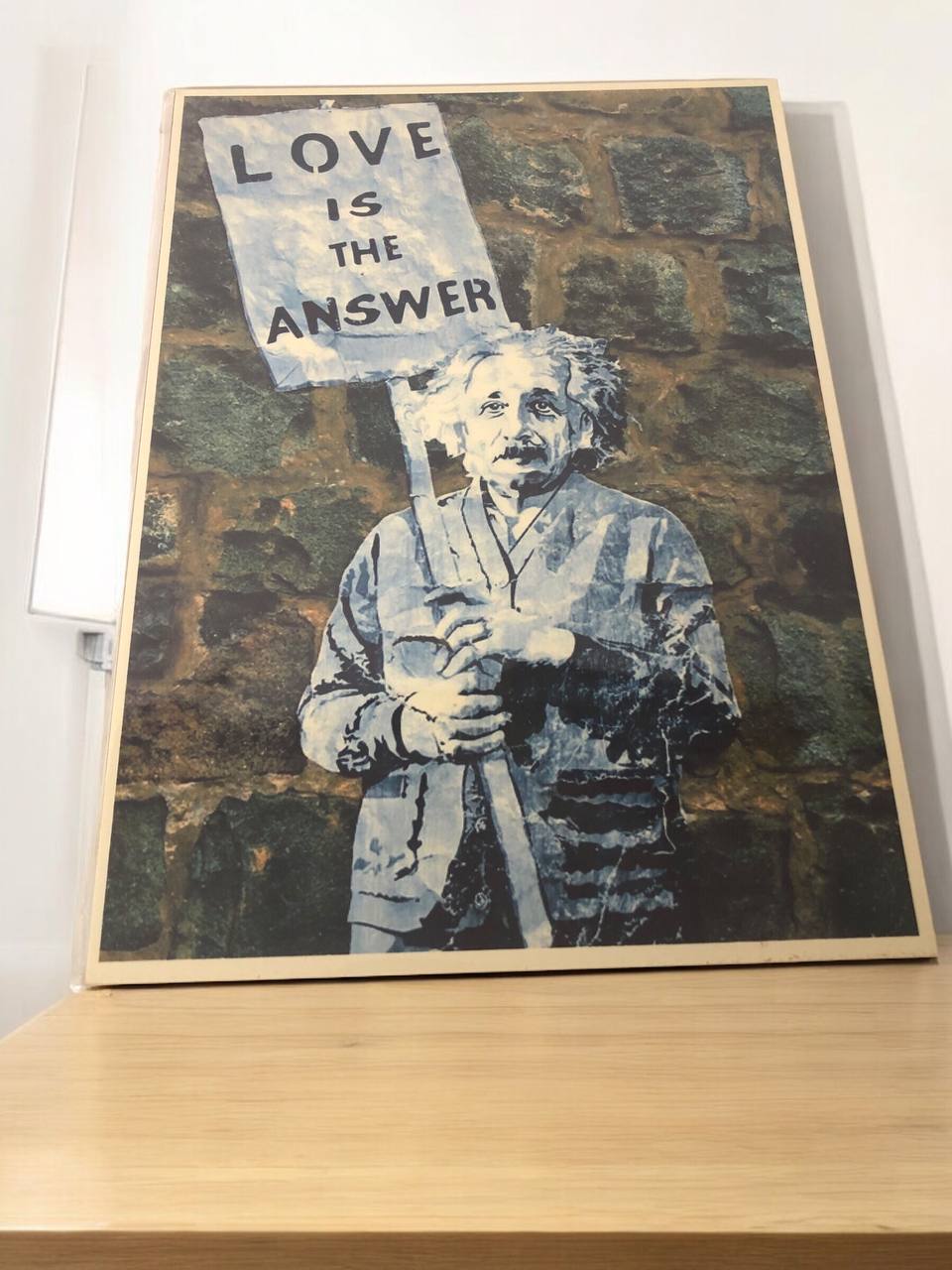 Einstein "Love is the Answer" Poster - A4 Size Hard Board Poster