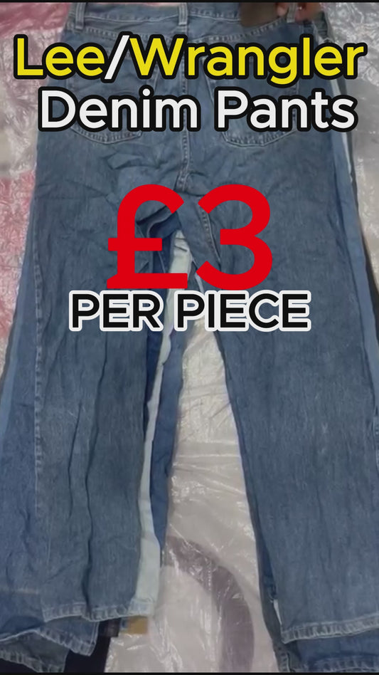 10 X LEE - WRANGLER Denim Pants (Wholesale)