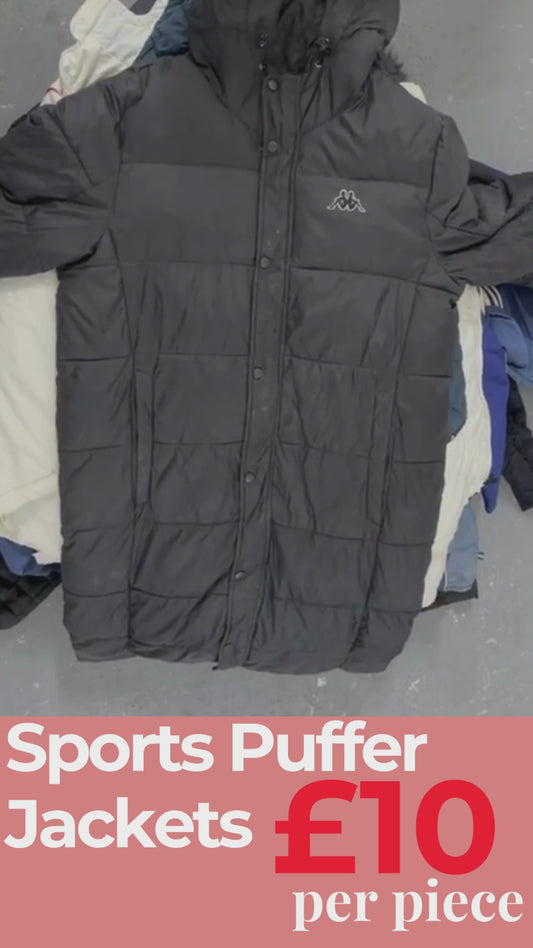 Pack of 15 X Vintage Sports Puffer Jackets Wholesale