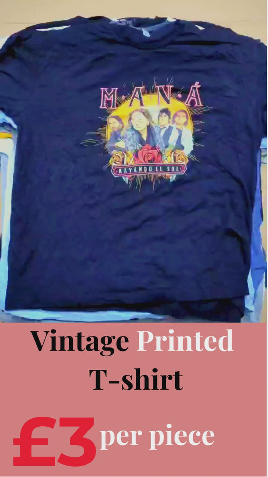 10 X Vintage Printed T-shirt (Wholesale)