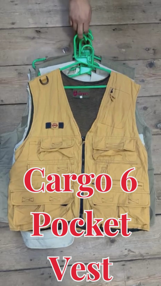 10 X Cargo 6 Pocket Vest (Wholesale)