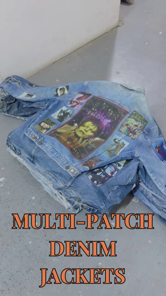 10X Multi Patch Denim Jacket - Trendy and Versatile Style Unisex