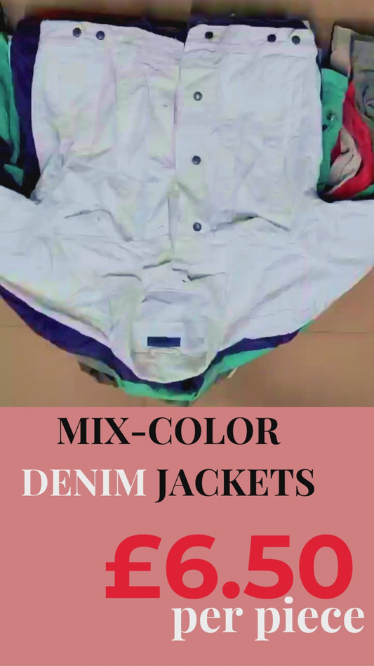 10 X Colourful Denim Jackets (Wholesale)