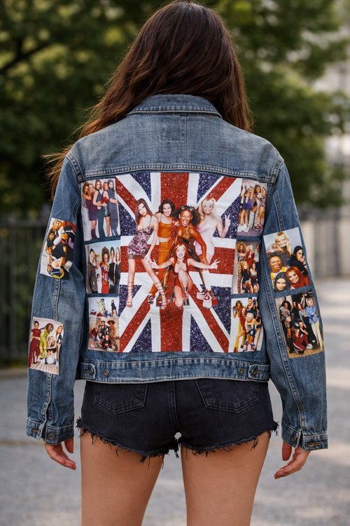 Spice girls theme denim jacket