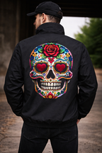 Sugarskull theme bomber jacket